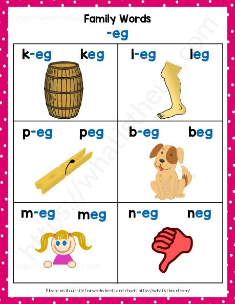 Word Family Worksheets and Posters worksheet preview