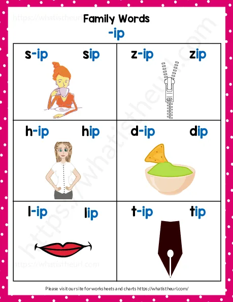 Word Family Worksheets and Posters worksheet preview