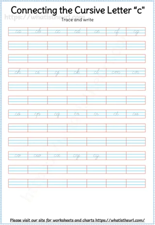 Connecting Cursive Letters worksheet preview Connecting Cursive Letters worksheet preview