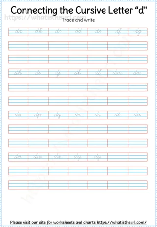 Connecting Cursive Letters worksheet preview Connecting Cursive Letters worksheet preview