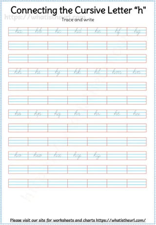 Connecting Cursive Letters worksheet preview Connecting Cursive Letters worksheet preview