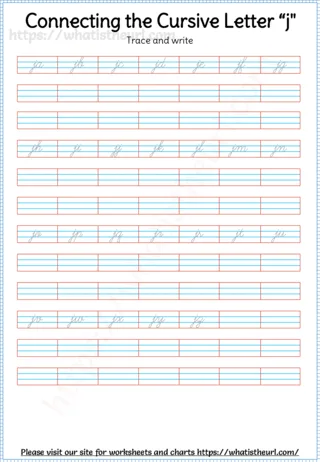 Connecting Cursive Letters worksheet preview Connecting Cursive Letters worksheet preview