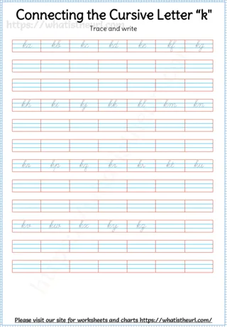 Connecting Cursive Letters worksheet preview Connecting Cursive Letters worksheet preview