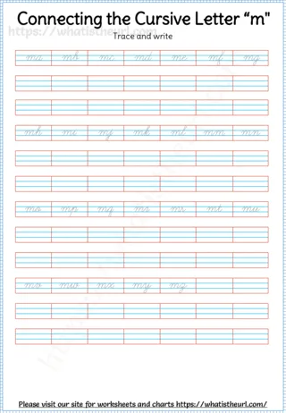 Connecting Cursive Letters worksheet preview Connecting Cursive Letters worksheet preview