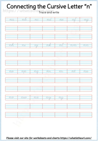 Connecting Cursive Letters worksheet preview Connecting Cursive Letters worksheet preview