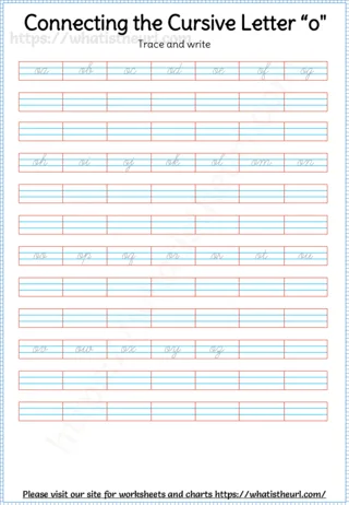 Connecting Cursive Letters worksheet preview Connecting Cursive Letters worksheet preview