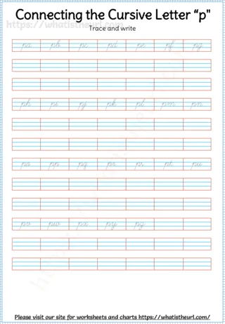 Connecting Cursive Letters worksheet preview Connecting Cursive Letters worksheet preview