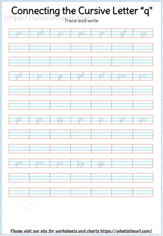 Connecting Cursive Letters worksheet preview Connecting Cursive Letters worksheet preview