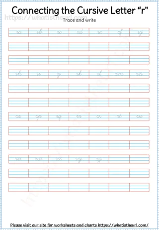 Connecting Cursive Letters worksheet preview Connecting Cursive Letters worksheet preview