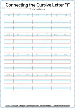 Connecting Cursive Letters worksheet preview Connecting Cursive Letters worksheet preview