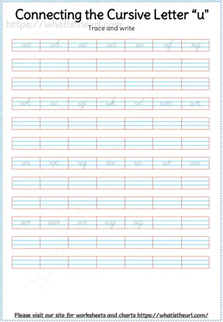 Connecting Cursive Letters worksheet preview Connecting Cursive Letters worksheet preview