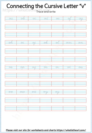 Connecting Cursive Letters worksheet preview Connecting Cursive Letters worksheet preview