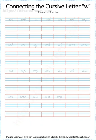 Connecting Cursive Letters worksheet preview Connecting Cursive Letters worksheet preview