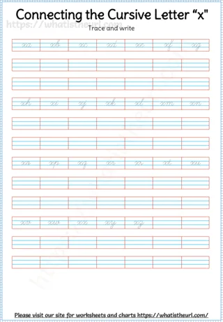Connecting Cursive Letters worksheet preview Connecting Cursive Letters worksheet preview