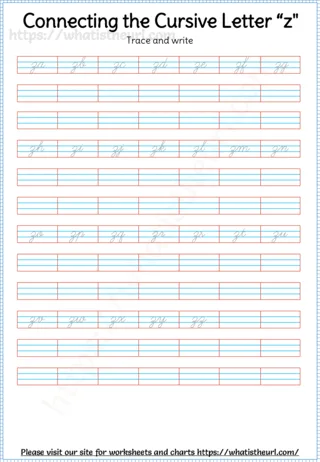 Connecting Cursive Letters worksheet preview Connecting Cursive Letters worksheet preview