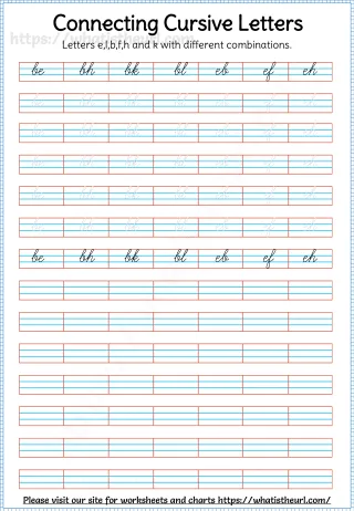 Connecting Cursive Letters worksheet preview Connecting Cursive Letters worksheet preview