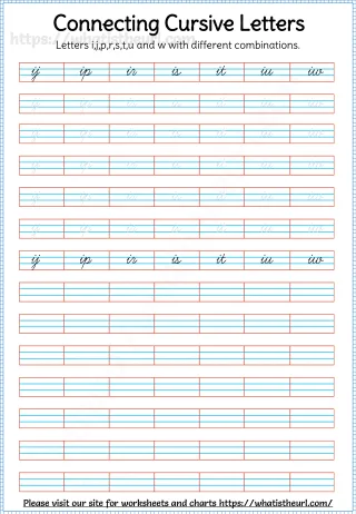 Connecting Cursive Letters worksheet preview Connecting Cursive Letters worksheet preview
