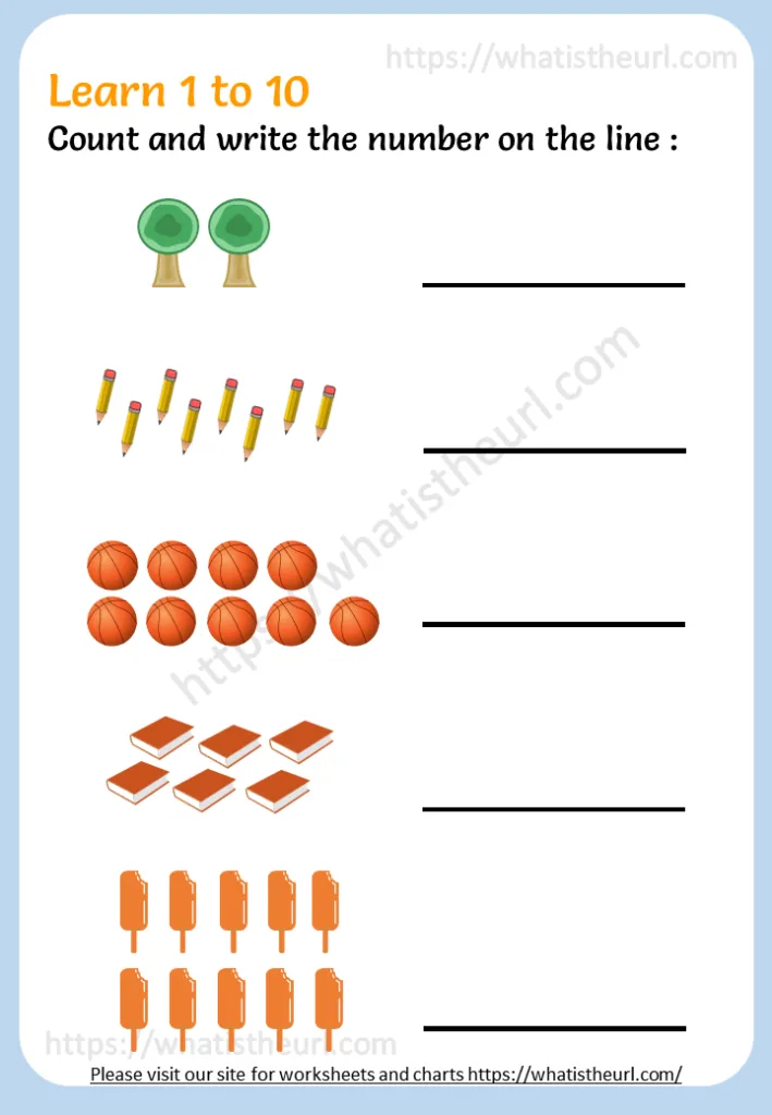 Count and Write Numbers - Grade 1 Maths worksheet preview Count and Write Numbers - Grade 1 Maths worksheet preview