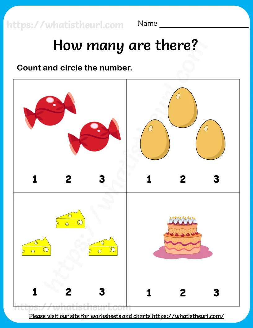 Learning to Count ( 1 to 3 ) Worksheets For Pre-Kindergarten worksheet preview Learning to Count ( 1 to 3 ) Worksheets For Pre-Kindergarten worksheet preview