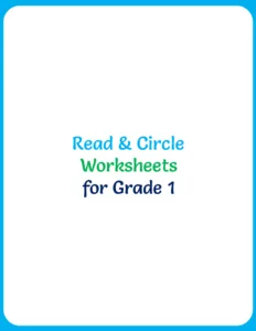 Read & Circle Worksheets for Grade 1 worksheet preview