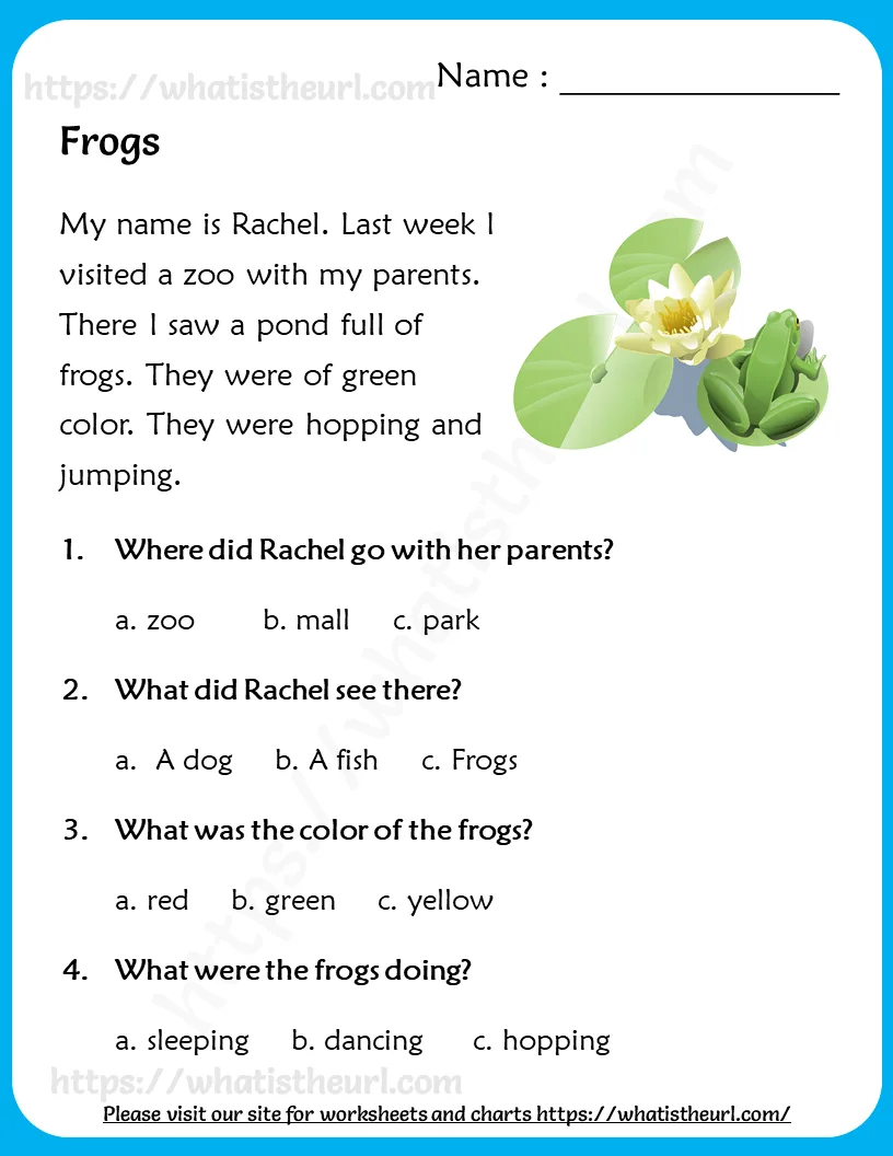 Reading Comprehension for Grade 3 worksheet preview Reading Comprehension for Grade 3 worksheet preview