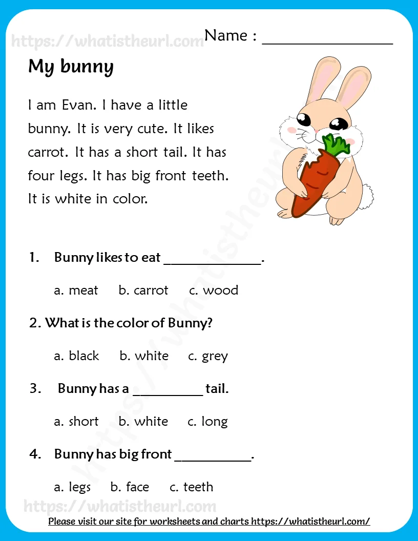 Reading Comprehension for Grade 3 worksheet preview Reading Comprehension for Grade 3 worksheet preview