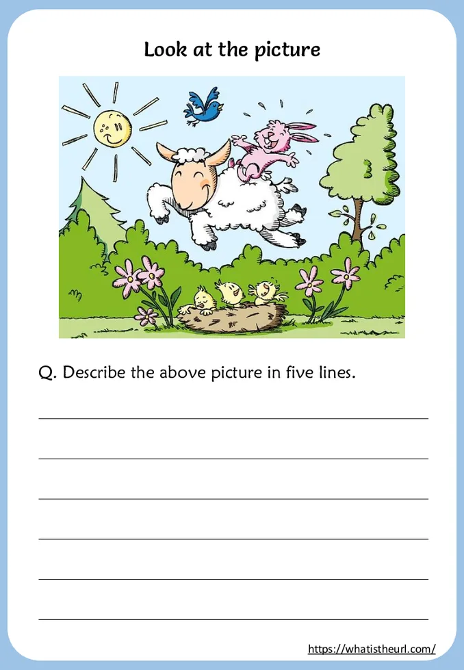 Describe the Picture Worksheets worksheet preview Describe the Picture Worksheets worksheet preview