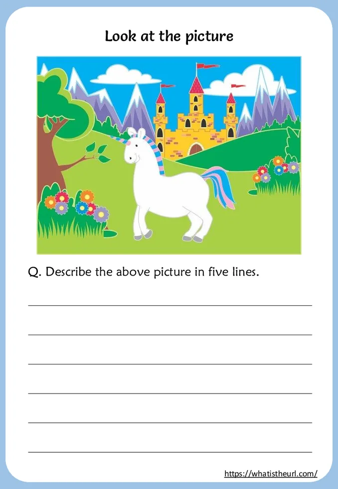 Describe the Picture Worksheets worksheet preview Describe the Picture Worksheets worksheet preview