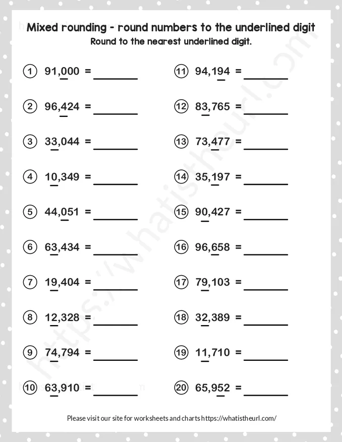 Rounding Worksheets worksheet preview