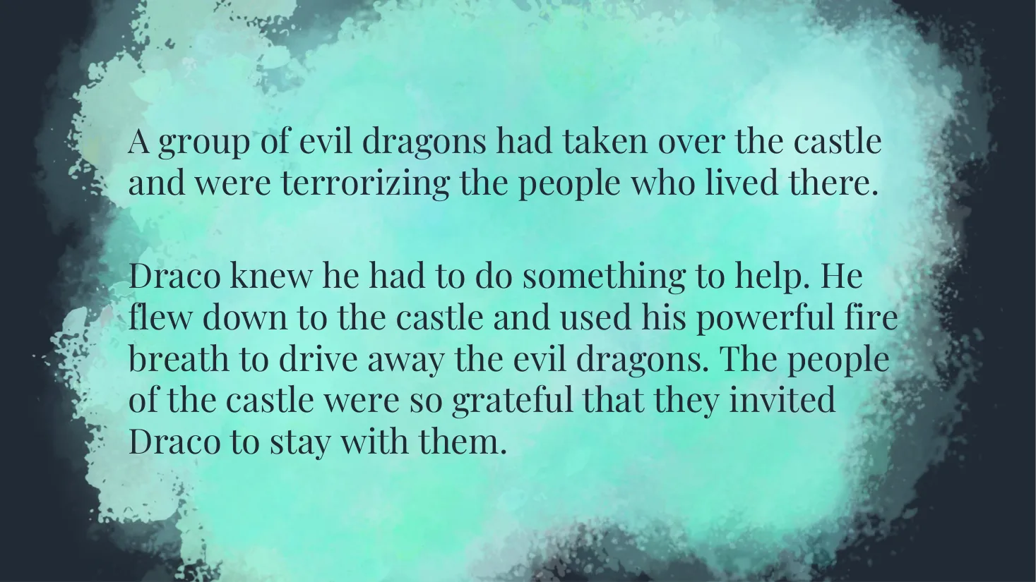 The Legend of Draco, King of the Castle - bedtime story page 4