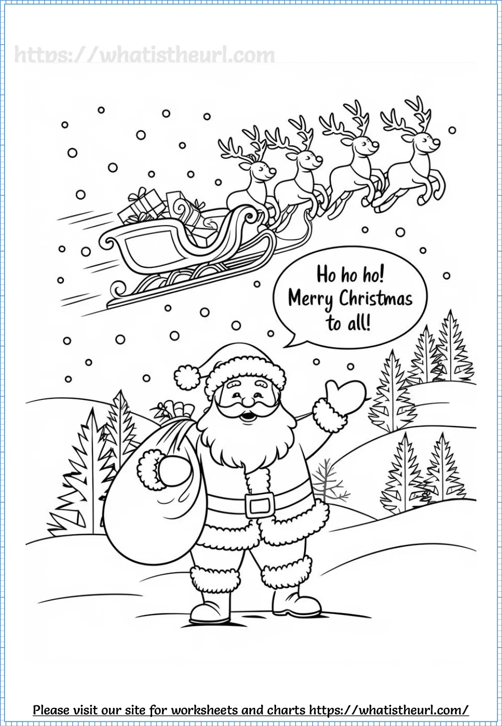 christmas quotes coloring page - 6 - hand lettered christmas saying to colour