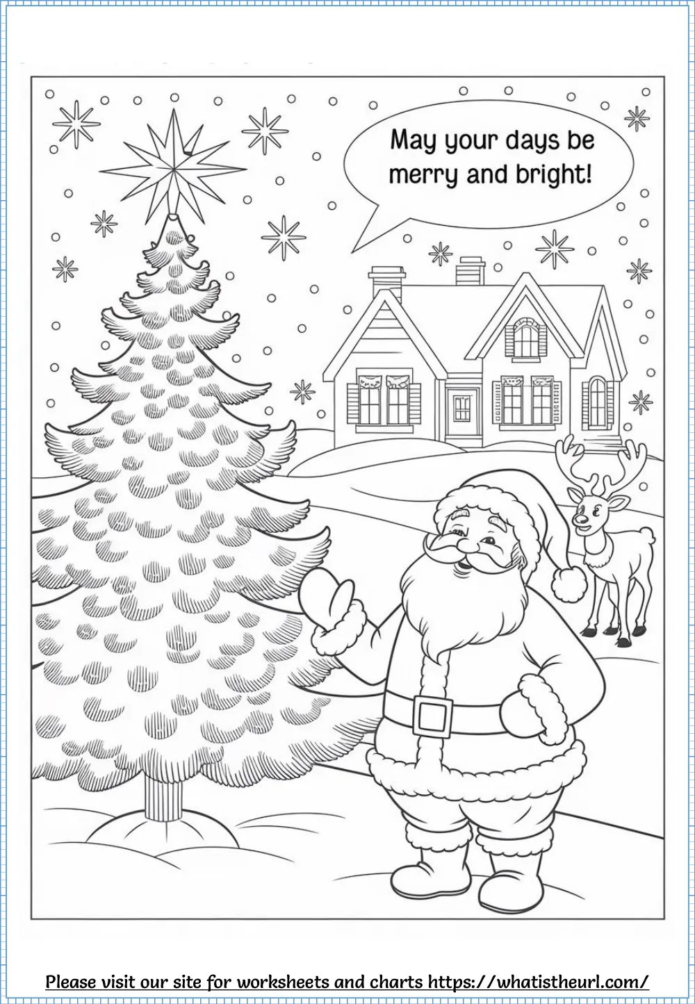 christmas quotes coloring page - 7 - hand lettered christmas saying to colour