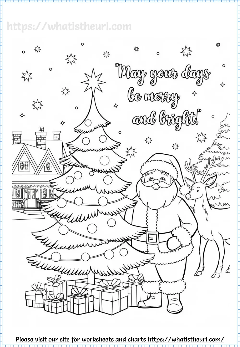 christmas quotes coloring page - 8 - hand lettered christmas saying to colour
