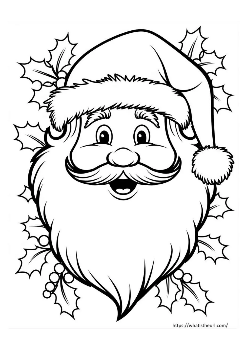 free christmas coloring page for kids - page 1 - simple outline picture to colour