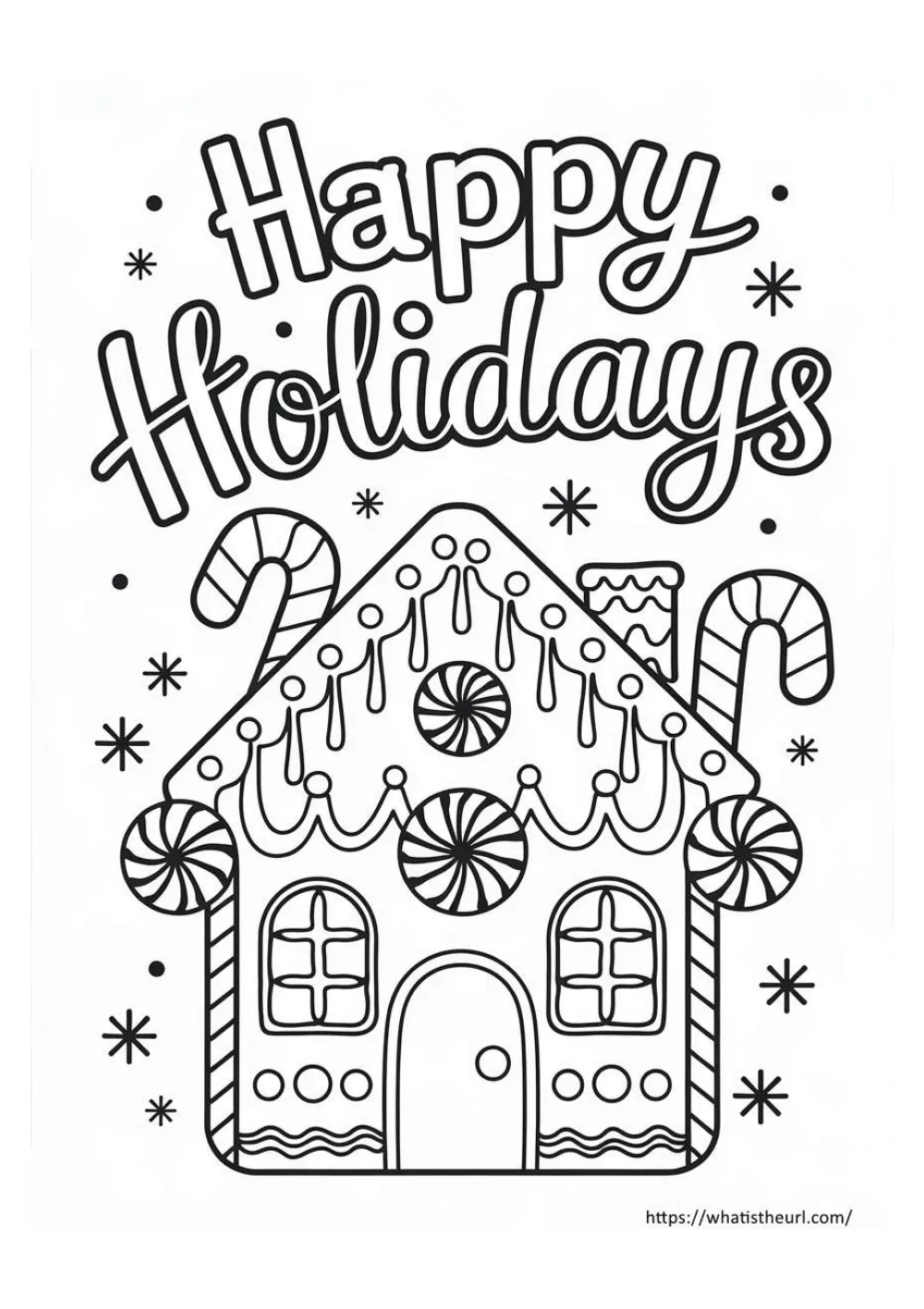 free christmas coloring page for kids - page 10 - simple outline picture to colour