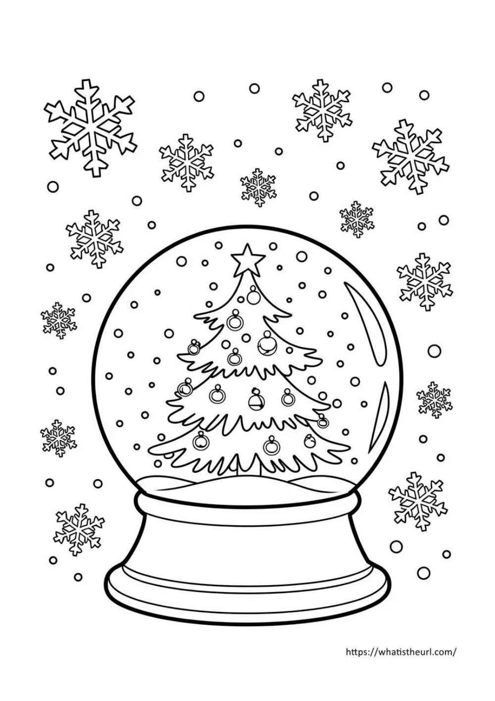 free christmas coloring page for kids - page 11 - simple outline picture to colour