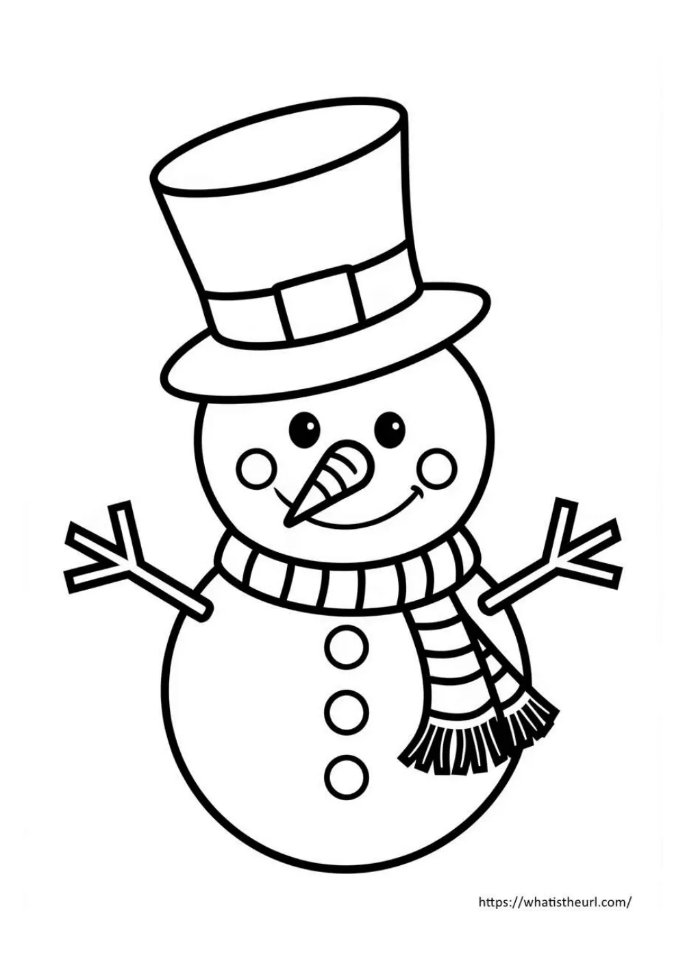 free christmas coloring page for kids - page 15 - simple outline picture to colour