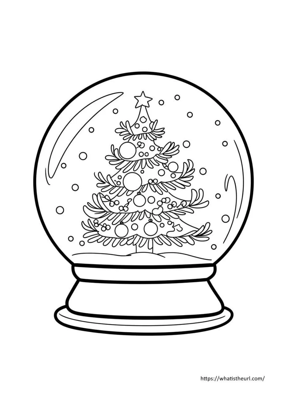 free christmas coloring page for kids - page 19 - simple outline picture to colour