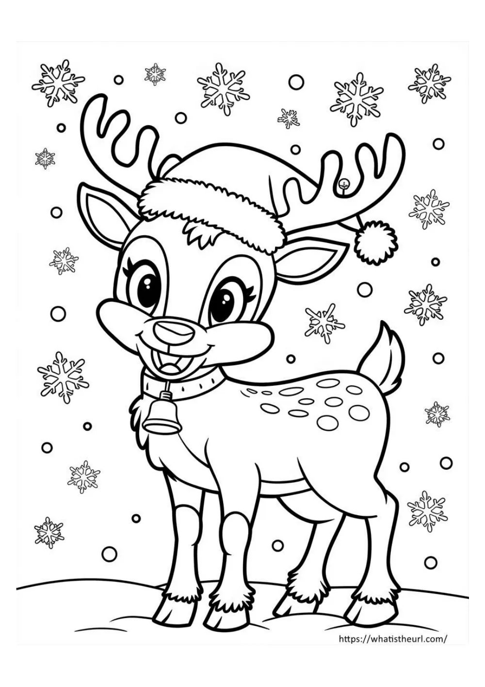 free christmas coloring page for kids - page 24 - simple outline picture to colour