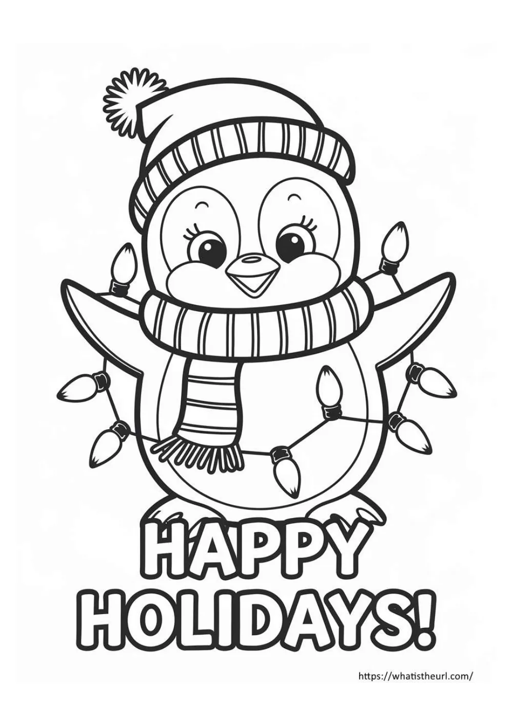 free christmas coloring page for kids - page 29 - simple outline picture to colour
