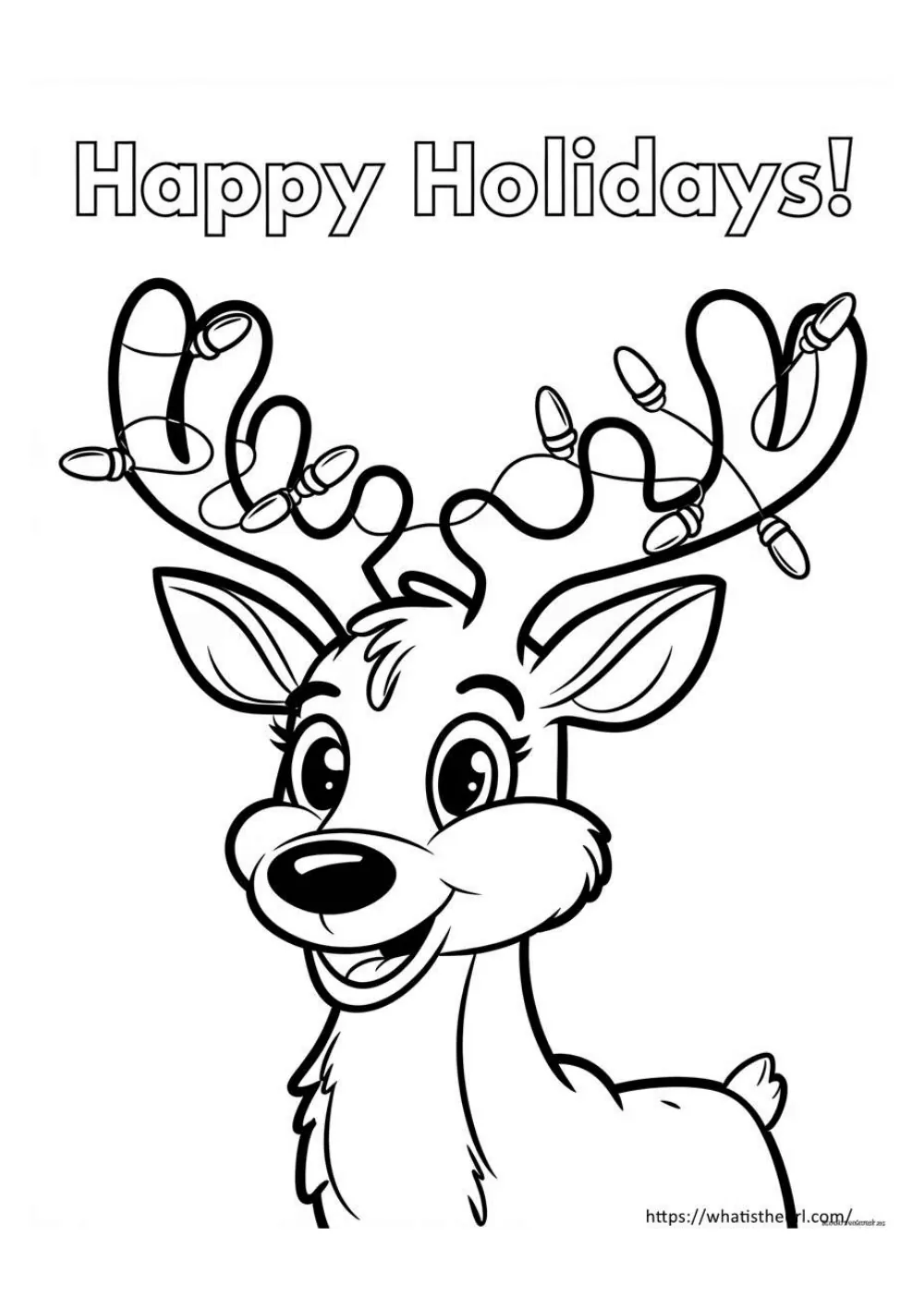 free christmas coloring page for kids - page 4 - simple outline picture to colour