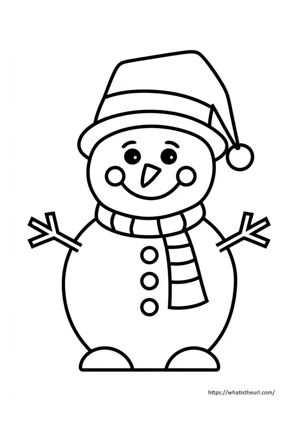 free christmas coloring page for kids - page 5 - simple outline picture to colour