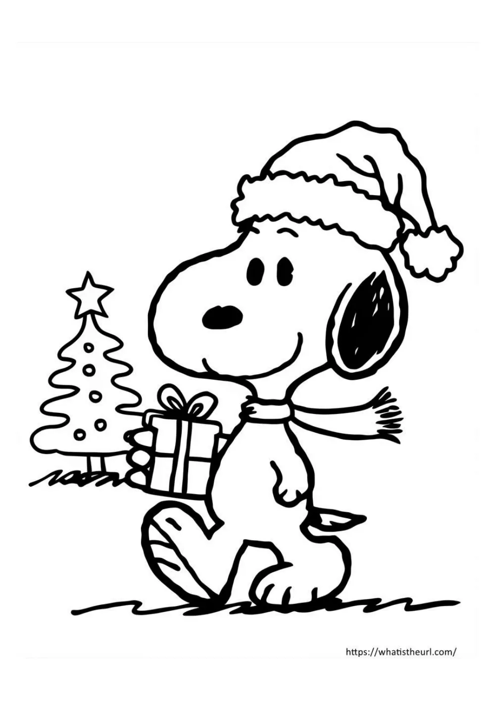 free christmas coloring page for kids - page 9 - simple outline picture to colour
