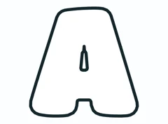 Bubble letter A