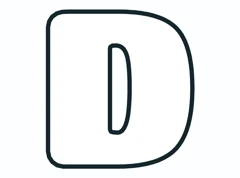 Bubble letter D
