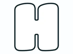 Bubble letter H
