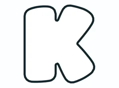 Bubble letter K