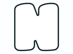 Bubble letter N