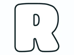 Bubble letter R