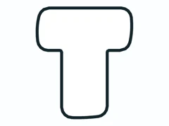 Bubble letter T